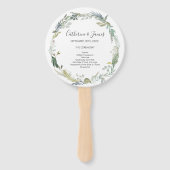 緑葉水彩式結婚プログラム ハンドファン (正面)