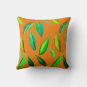 緑葉水彩環境 クッション (裏面)