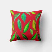 緑葉水彩環境 クッション (裏面)