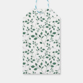 緑葉水色リース |ようこそ結婚の ギフトタグ (裏面)