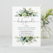 緑葉男女兼用ベビー 招待状 (スタンド正面)