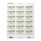 緑葉素朴の水色アドレス ラベル (フルシート)