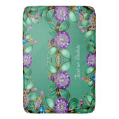 緑葉紫玉風呂マット バスマット (正面縦)