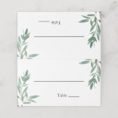 緑葉結婚座席表 プレイスカード (外部開封)