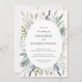 緑葉緑葉結婚式招待状 招待状 (正面)