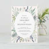 緑葉緑葉結婚式招待状 招待状 (スタンド正面)