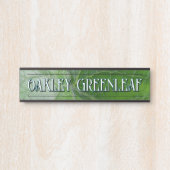 緑葉脈詳細名前をカスタムする及び画像 サインプレート (正面)