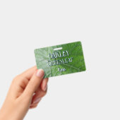 緑葉脈詳細名前をカスタムする及び画像 バッジ (手持ち)