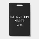 緑葉脈詳細名前をカスタムする画像ビジター バッジ (裏面)