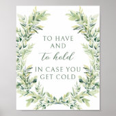 緑葉色のボホ結婚の毛布ポスター ポスター (正面)