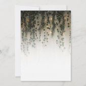 緑葉色ブライダルシャワー 招待状 (裏面)