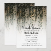 緑葉色ブライダルシャワー 招待状 (正面/裏面)