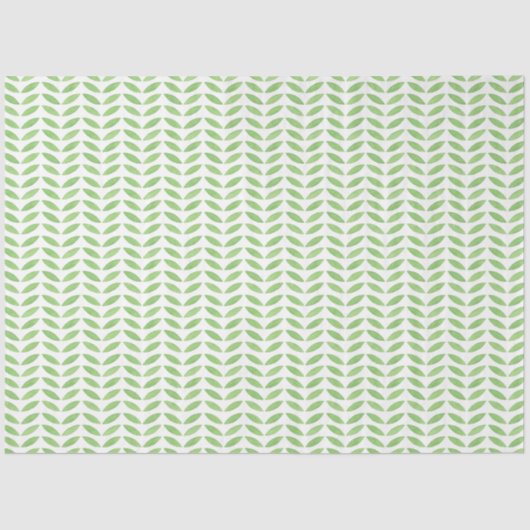 緑葉花柄 薄葉紙 (正面)