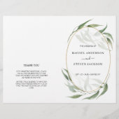 緑葉金ゴールドフ結婚レーム折り畳みプログラム (正面)