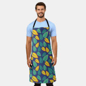 緑葉 エプロン (着用した状態)