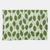 緑葉 キッチンタオル (横)