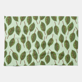 緑葉 キッチンタオル