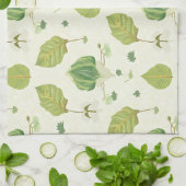 緑葉 キッチンタオル (折り畳み)