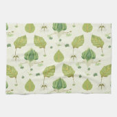 緑葉 キッチンタオル (横)