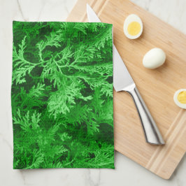 緑葉 キッチンタオル