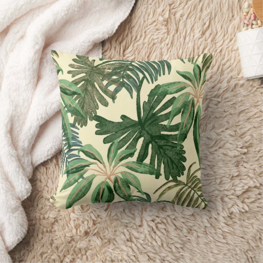 緑葉 クッション (ブランケット)