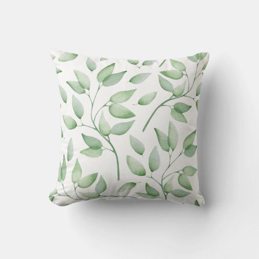 緑葉 クッション (正面)
