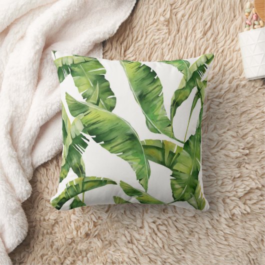 緑葉 クッション (ブランケット)