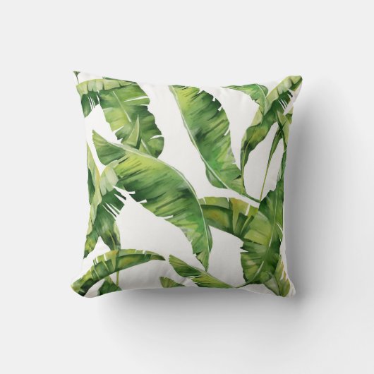 緑葉 クッション (正面)