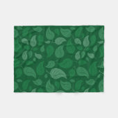 緑葉 フリースブランケット (正面(横))