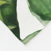 緑葉 フリースブランケット (角)