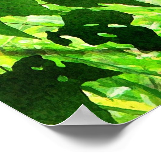 緑葉 ポスター (角)