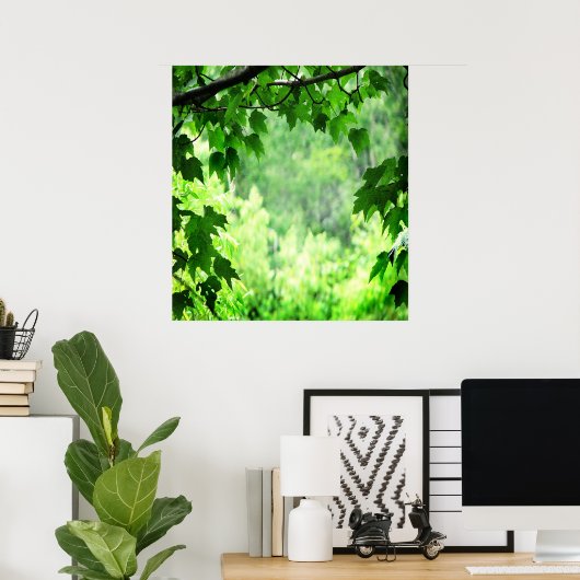 緑葉 ポスター (ホームオフィス)