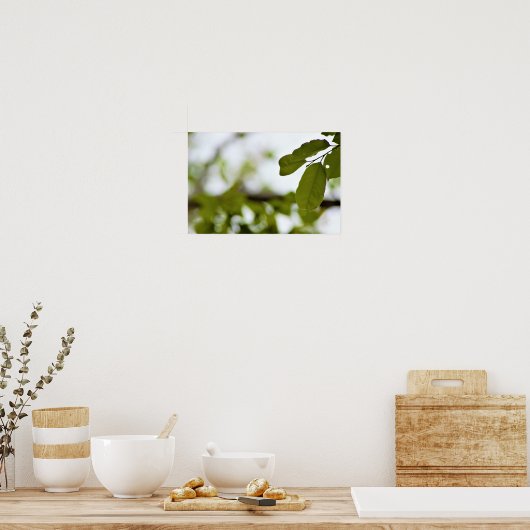 緑葉 ポスター (キッチン)