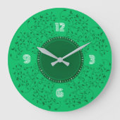 緑葉 ラージ壁時計 (正面)