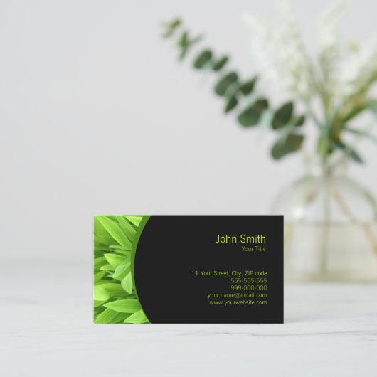 緑葉 名刺 (スタンド正面)