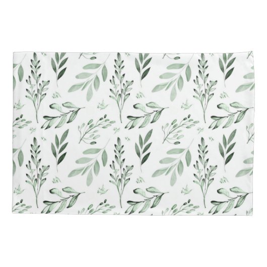 緑葉 枕カバー (裏面)