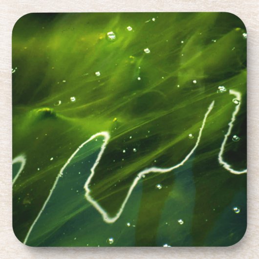 緑藻類と水の混濁 コースター (正面)
