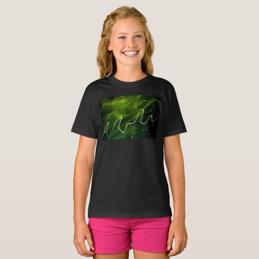 緑藻類と水ガス Tシャツ (正面フル)