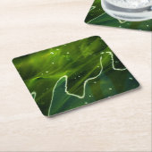 緑藻類と水双翅目 スクエアペーパーコースター (アングル)