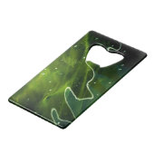 緑藻類と水筒 クレジットカード栓抜き (正面アングル)