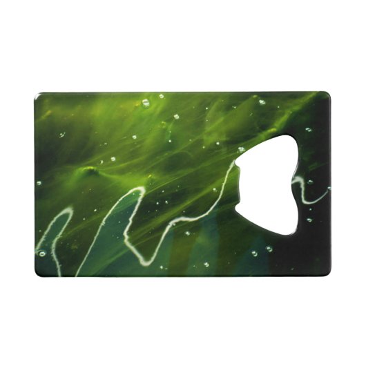 緑藻類と水筒 クレジットカード栓抜き (正面(横))