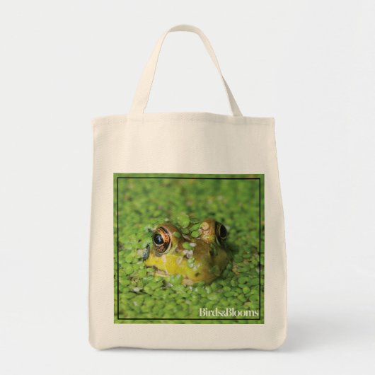 緑藻類のカエル トートバッグ (正面)