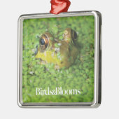 緑藻類のカエル メタルオーナメント (左)