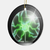 緑血しょう球の陶磁器の木のオーナメント セラミックオーナメント (左)