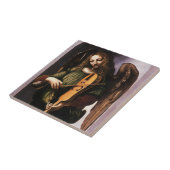 緑衣のヴィエールを持つレオナルド・ダ・ヴィンチの天使 タイル (側面)