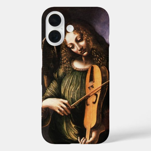 緑衣のヴィエールを持つレオナルド・ダ・ヴィンチの天使 Case-Mate iPhoneケース (裏面)