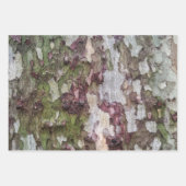 緑褐色のカモフラージュの木の樹皮 ラッピングペーパーシート (正面)