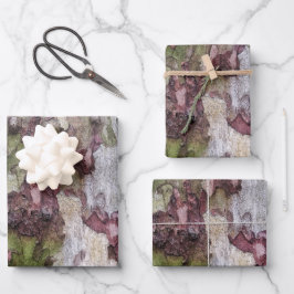 緑褐色のカモフラージュの木の樹皮 ラッピングペーパーシート