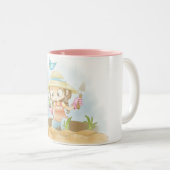 緑親指のコーヒー・マグ ツートーンマグカップ (正面右)