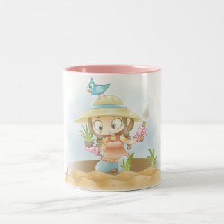 緑親指のコーヒー・マグ ツートーンマグカップ